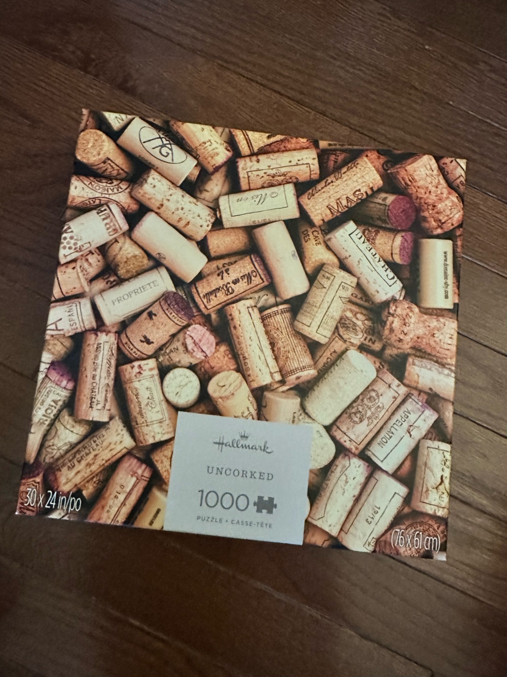 Hallmark Uncorked Jigsaw Puzzle - Corks, not fully completed